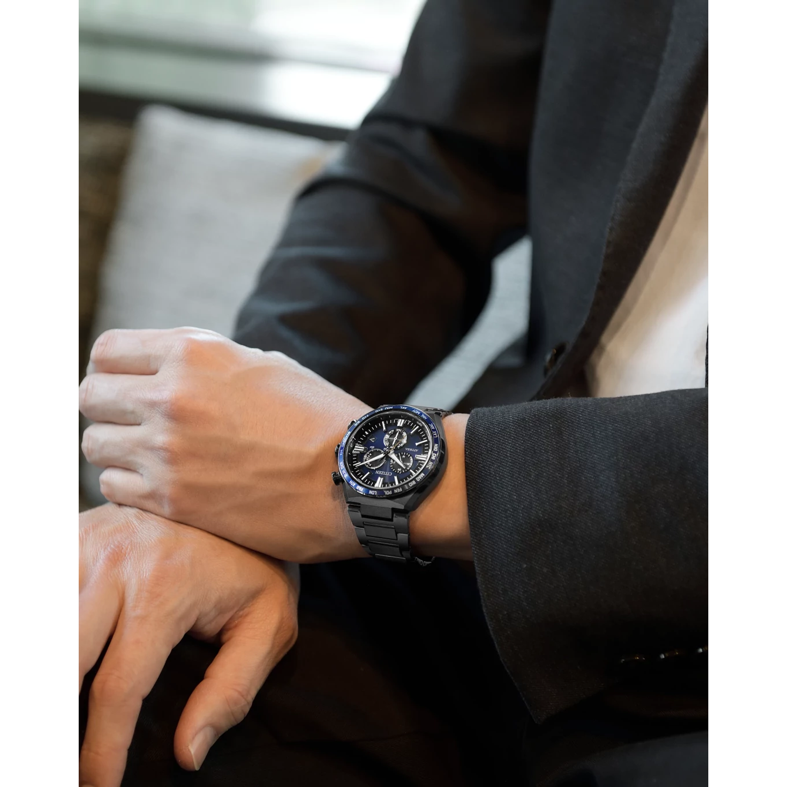 Reloj Citizen ATTESA Cronómetraje Atómico/Súper Titanio CB5967-66L | Elegancia relojería